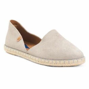 Verbenas Carmen Suede Espadrille Flats EU 40 US 8.5 Made in Spain Slip On Gray
